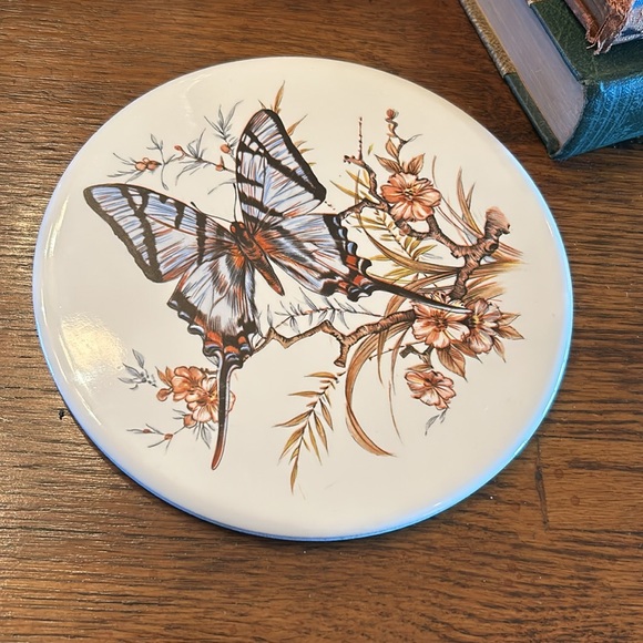 Vintage Blue and Brown Butterfly Trivet - Picture 4 of 4